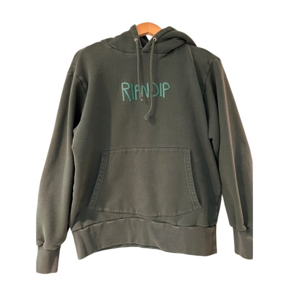 RIPNDIP Green on green Tonal Nermal Sweatshirt Hoodie Size MEDIUM